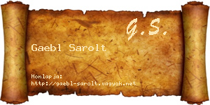 Gaebl Sarolt névjegykártya